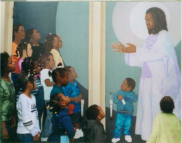 paintings of jesus with children. Jesus Welcoming Children HASSE